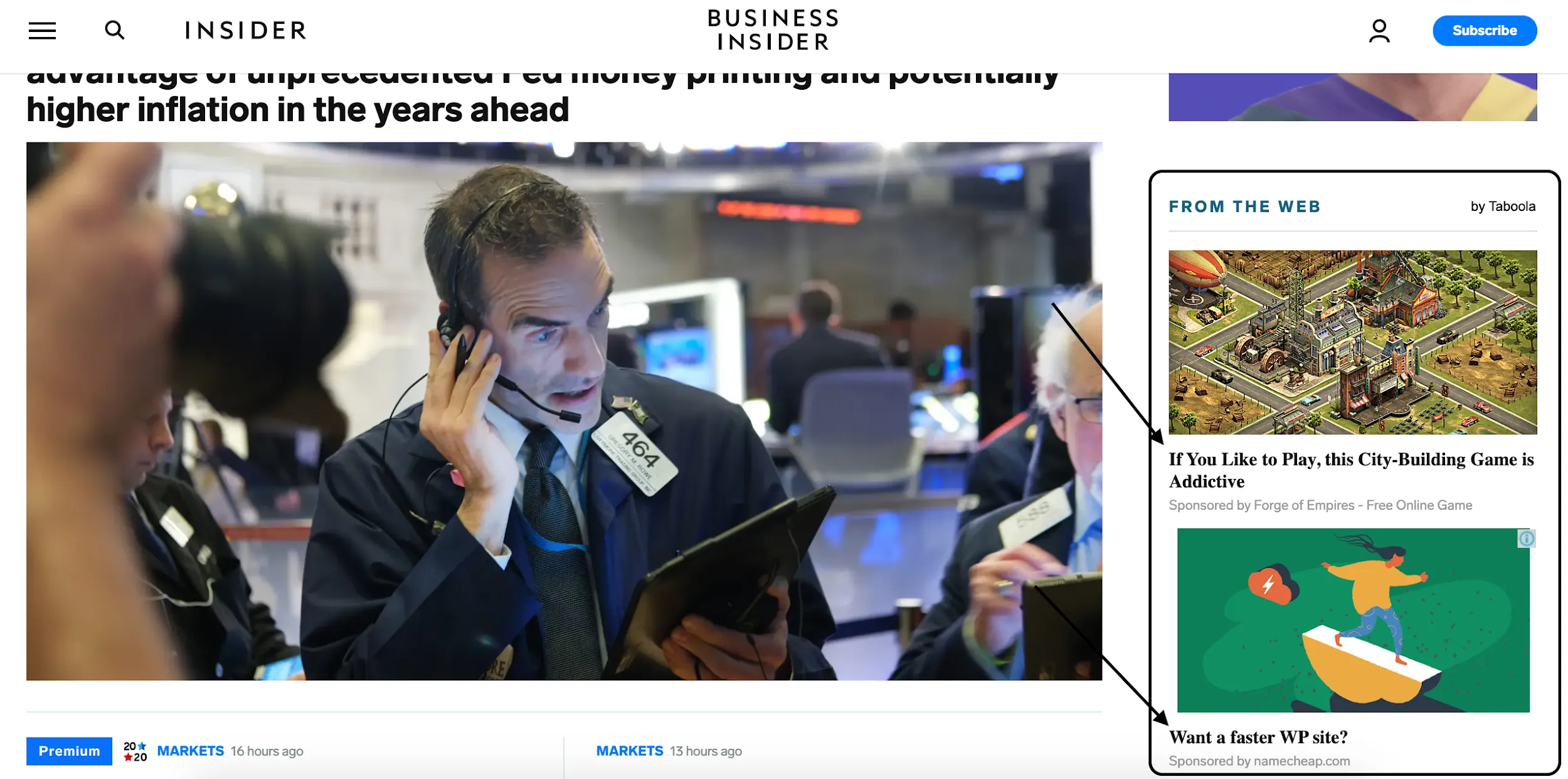 example of native ads on business insider